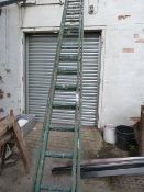 Thirty Tread Extending Wooden Step Ladders