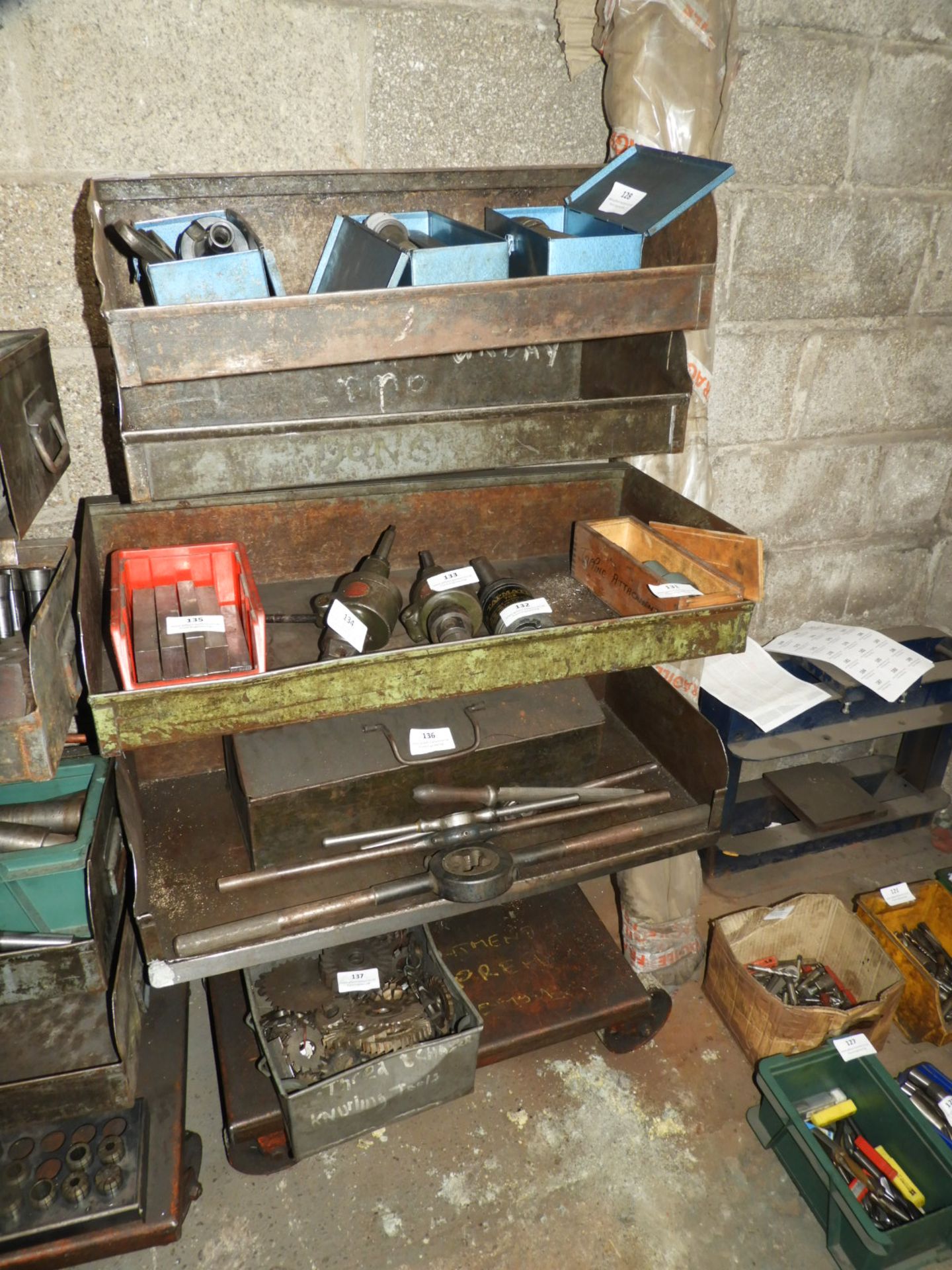 *Five Tier Workshop Trolley with Adjustable Bins