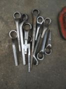 Eleven Single Ended Ring Spanners