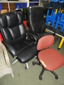 *Two Highback Executive Swivel Chairs and One Othe