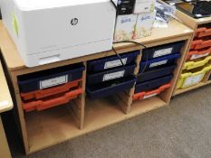*Beech Storage Unit with Plastic Drawers