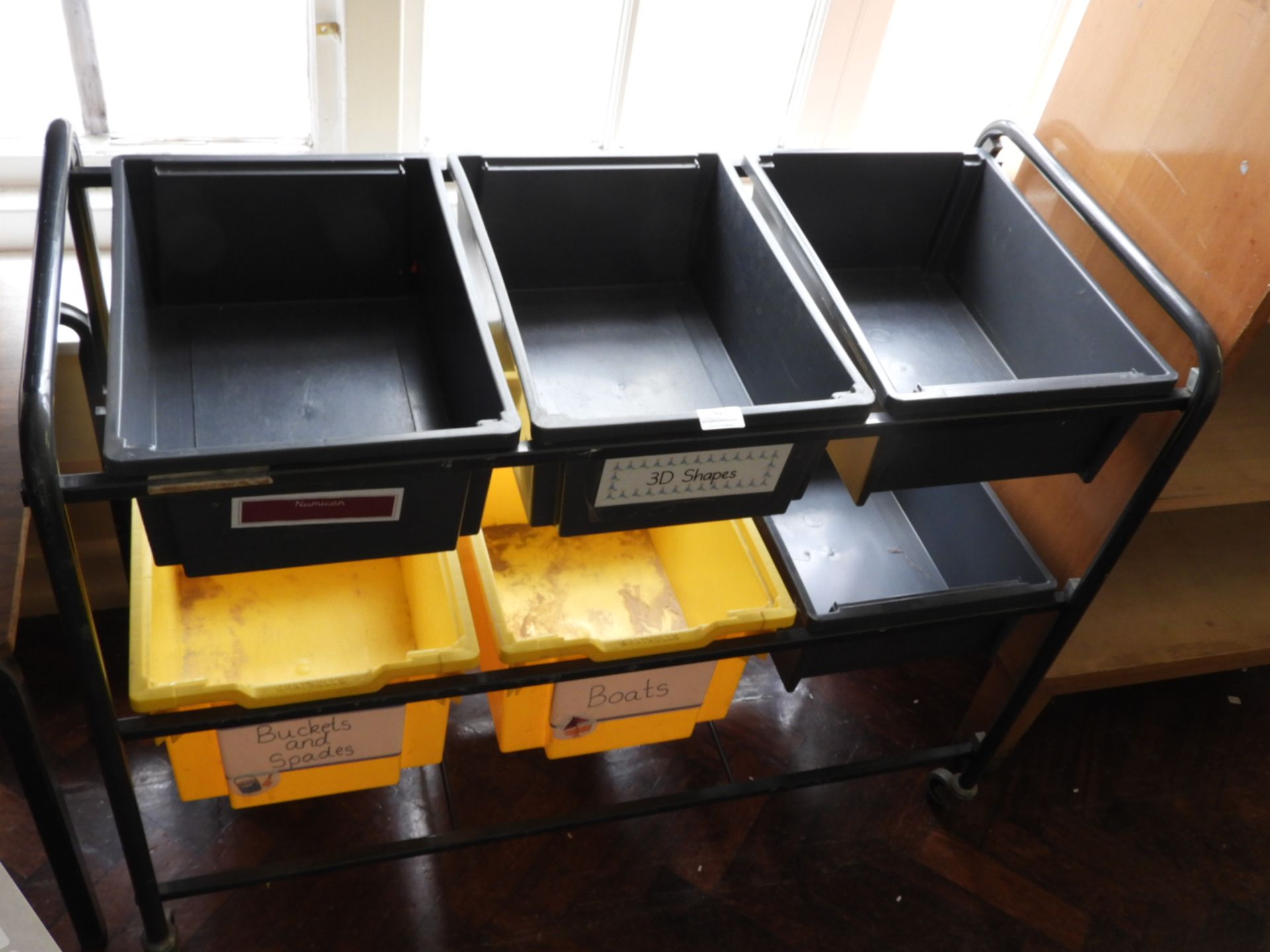 *Portable Rack Containing Six Plastic Trays