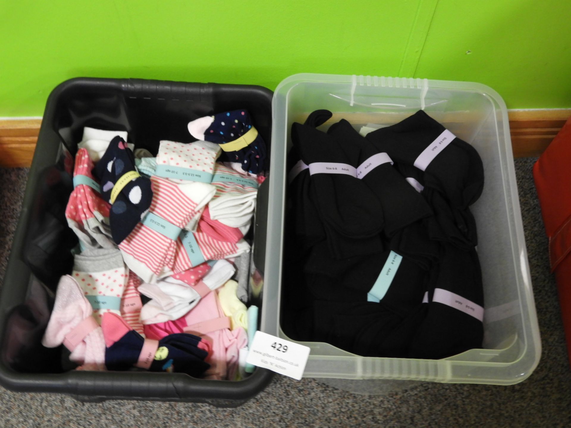 *2 Boxes of Assorted Childrens Sock