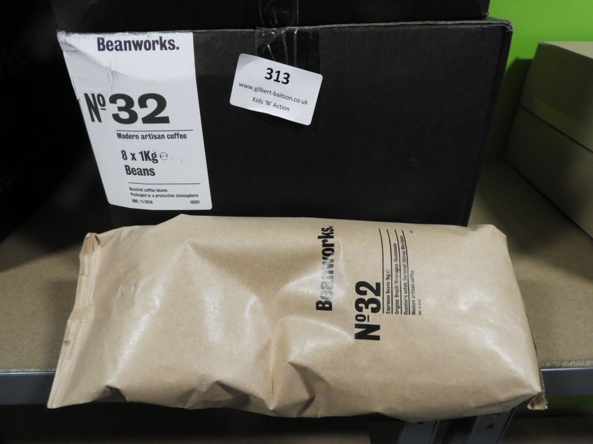 *Box Containing 8 by 1KG #32 Bean Works Coffee