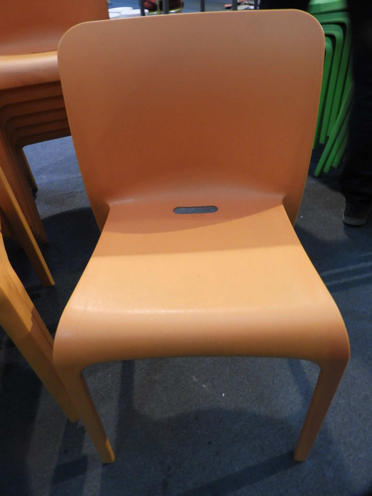 *4 Pop by Origin Stackable Orange Chairs