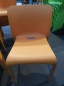 *6 Pop by Origin Stackable Orange Chairs