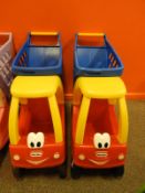 *2 Little Tykes Yellow & Red Shopping Carts