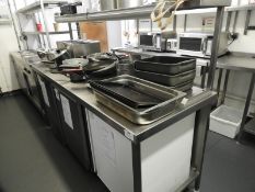 *Stainless Steel Preparation Table with Over Shelf
