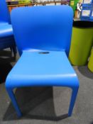 *6 Pop by Origin Stackable Blue Chairs