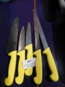 *5 Yellow Handled Chef Knives