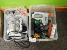 *2 Boxes of Assorted Tools, Computer Cables Etc
