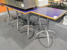 *7x 50 by 50 Square Cafe Style Tables on Tubular P