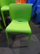 *Pair of Pop by Origin Stackable Green Chairs
