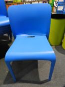 *6 Pop by Origin Stackable Blue Chairs