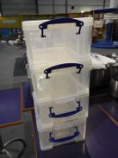 *4 Stackable Boxes with Lids