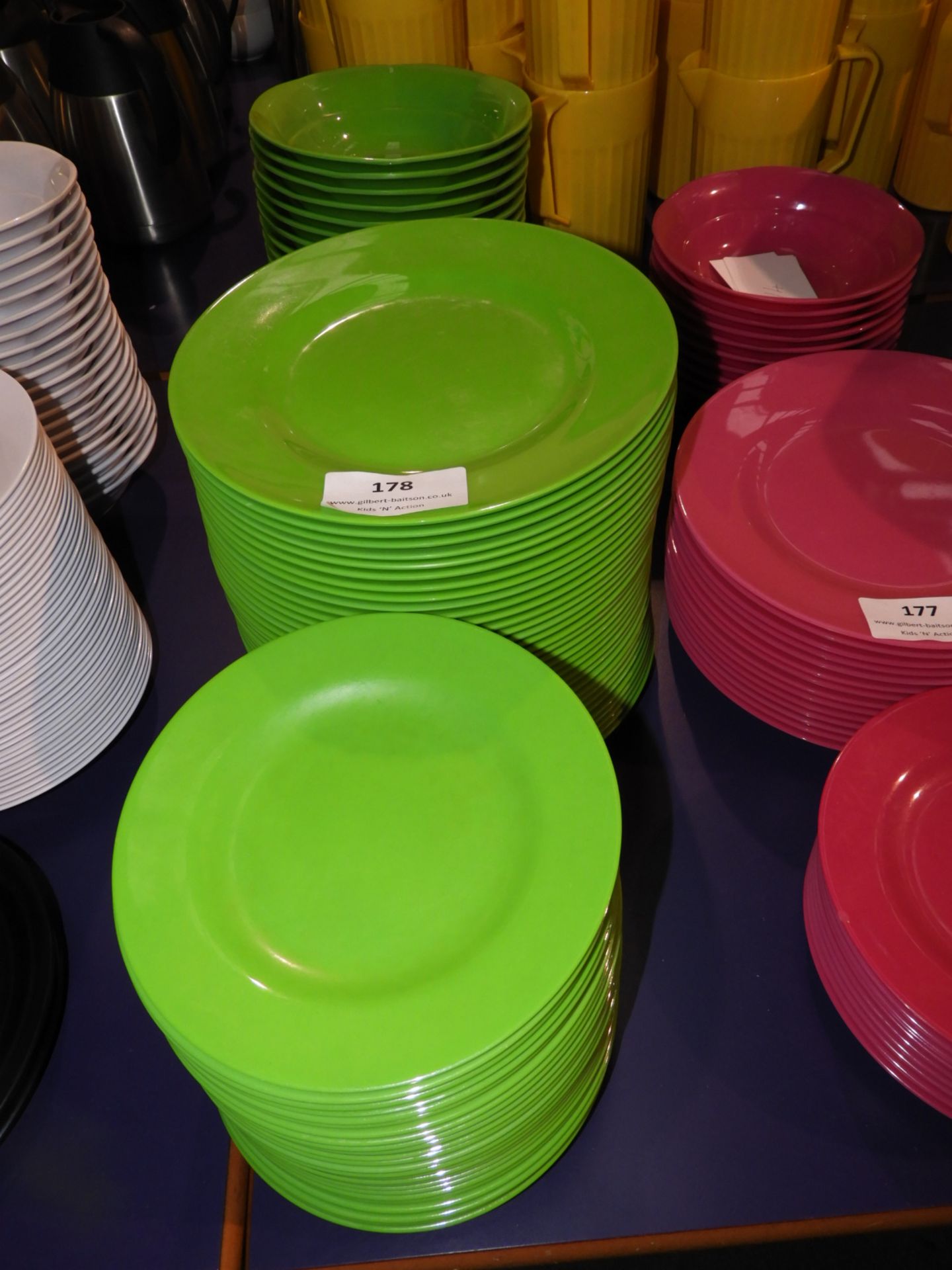 *Rice Unbreakable Crocker, Green, 25 Side Plates,