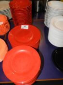 *Rice Unbreakable Crockery, Red, Consisting of 24