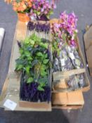 *Assorted Artificial Flowers including Lavenders E