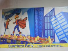 *Super Hero Party Advertising Banner