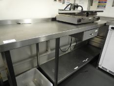 *Stainless Steel Preparation Table with Upstand to