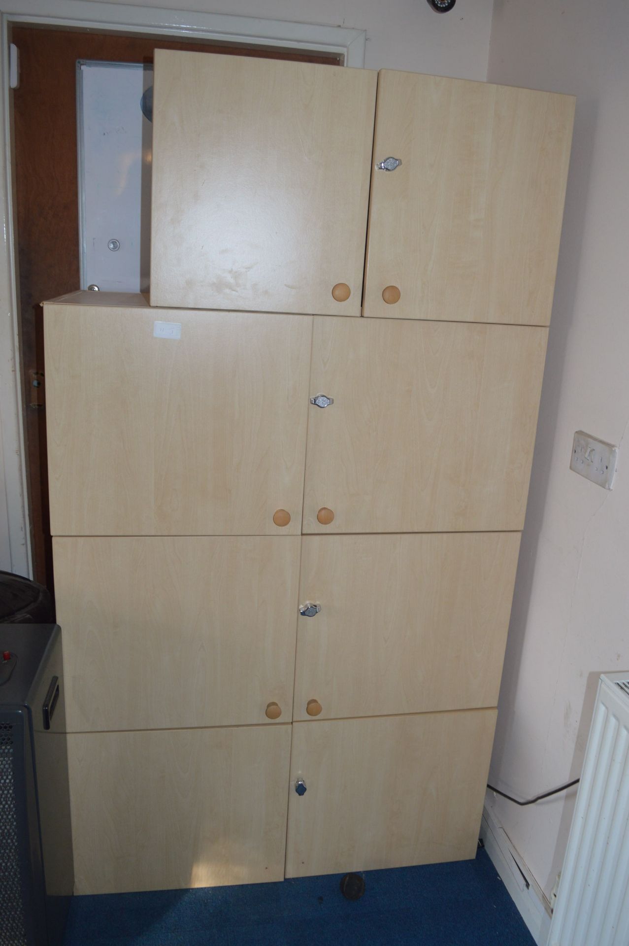 Four Double Wall Cupboards