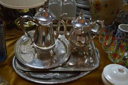 Collection of Coffee Pots & Trays