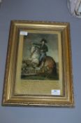 Gilt Framed Painting on Glass - Mounted General
