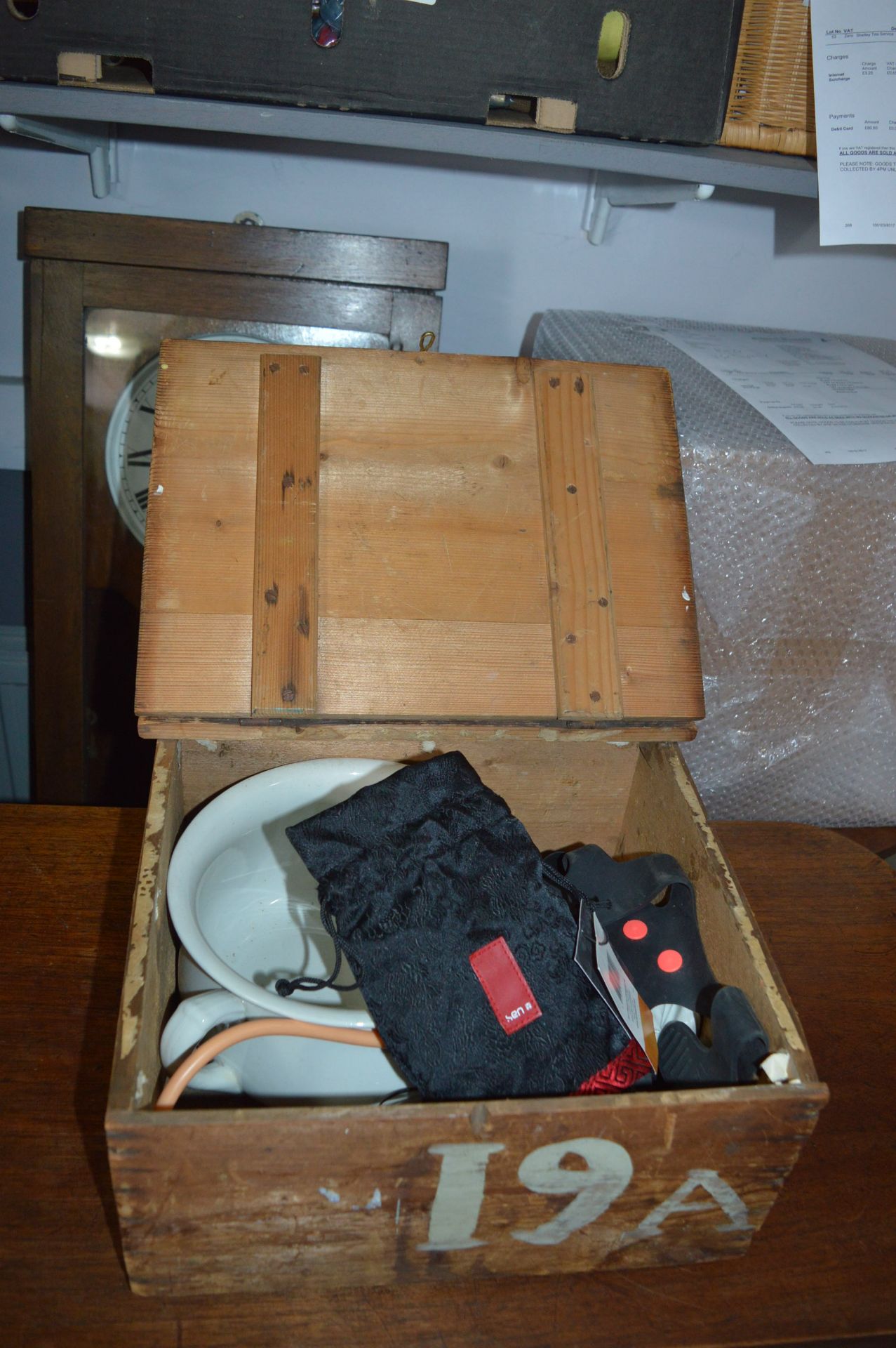 Wooden Box Containing Adult Toys