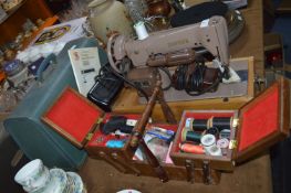 Singer Sewing Machine & Sewing Box