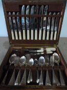 Canteen of Mix Stainless & Silver Plated Cutlery