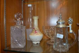 Collection of Cut Glass, Decanters Etc