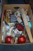 Box of Assorted Pottery Items Etc