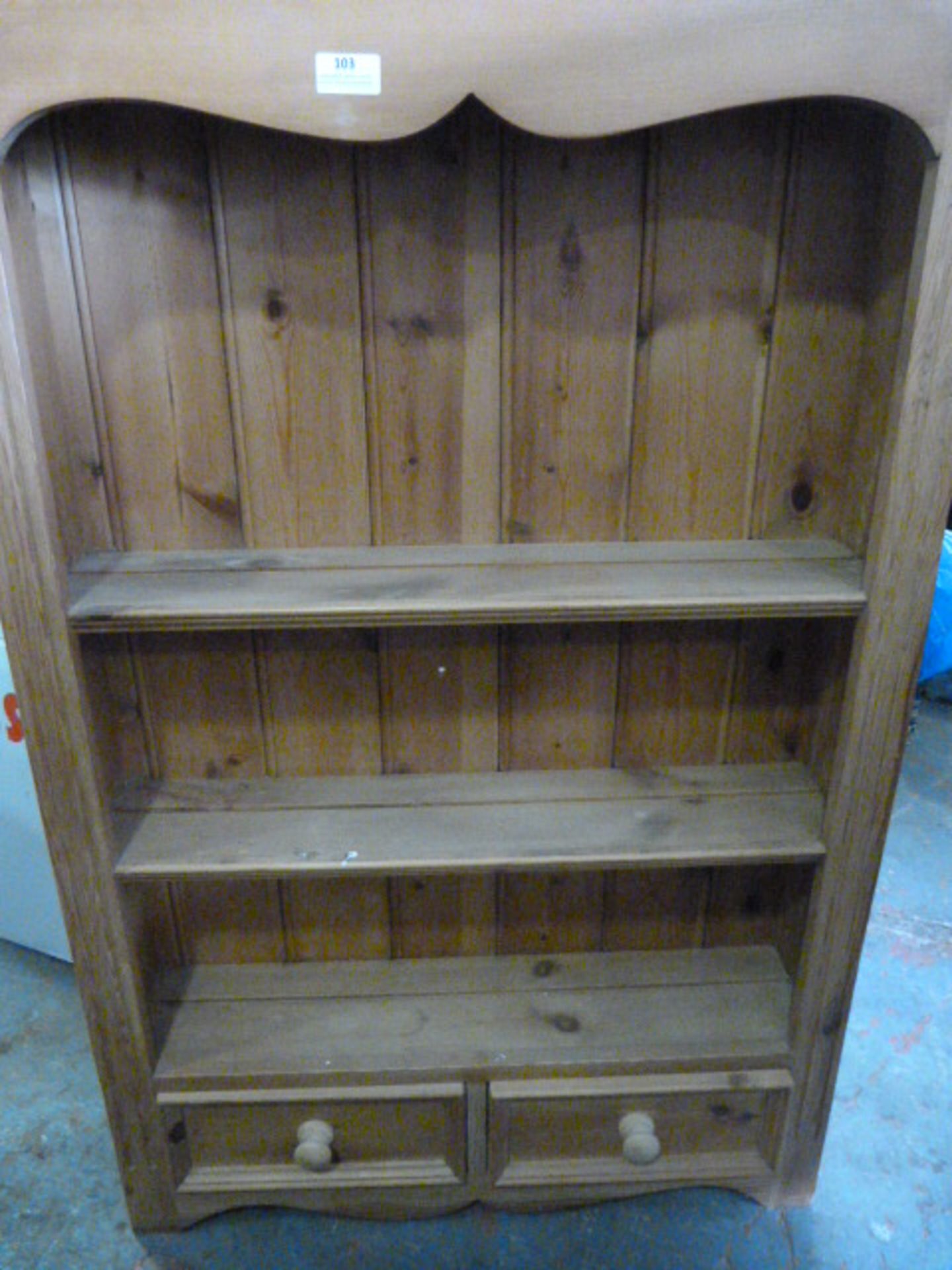 PIne Kitchen Shelves with Drawers