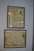 2 Reproduction Framed Maps