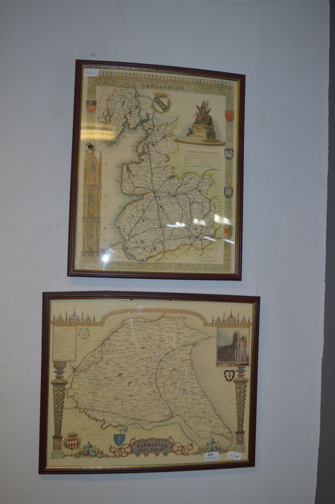 2 Reproduction Framed Maps