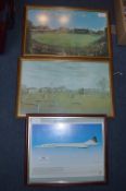 Assorted Framed Prints, Concorde Etc