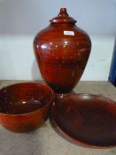 Large Oriental Jar & 2 Bowls