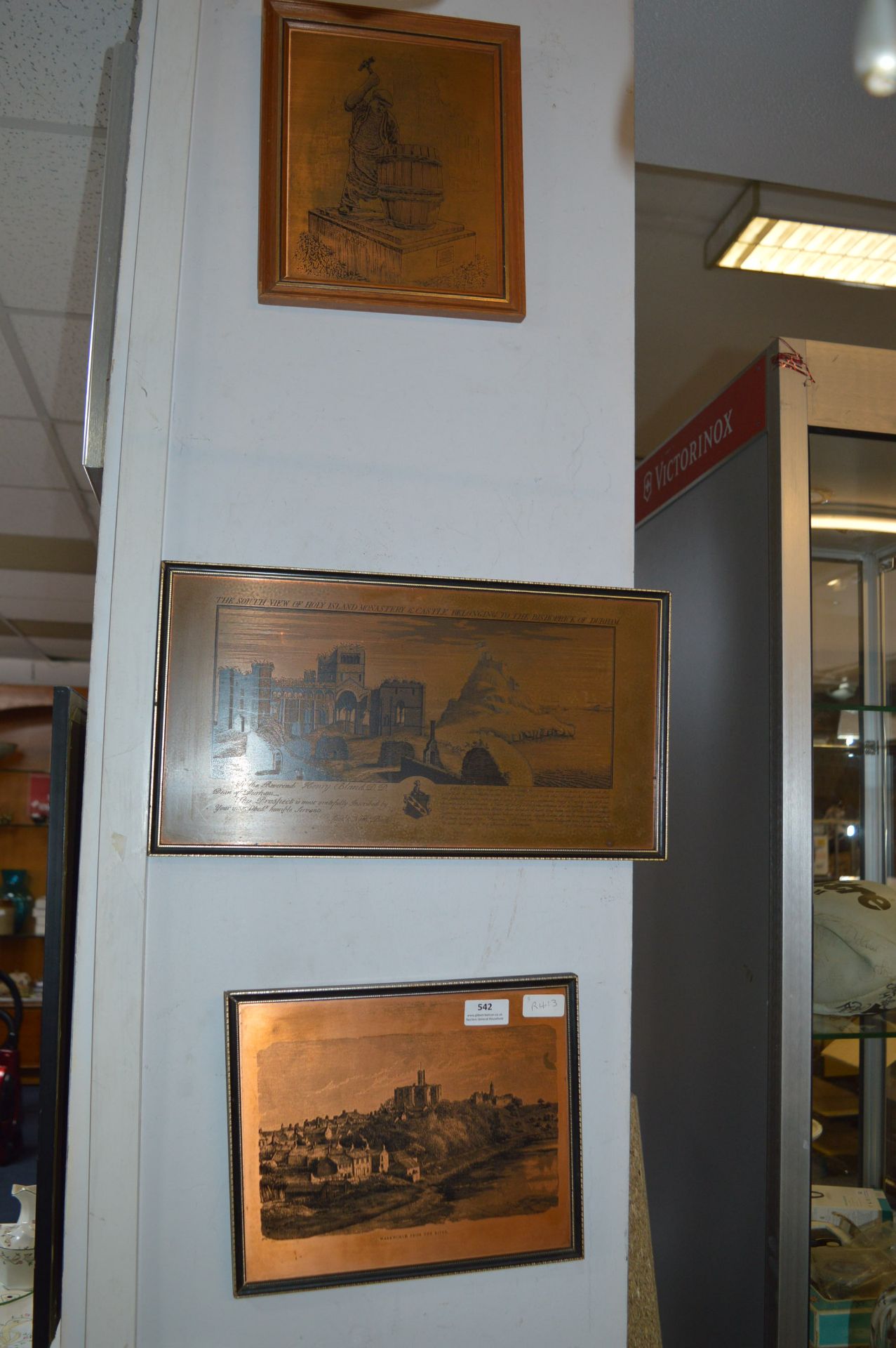 Three Framed Copper Pictures