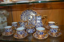 Eastern Style Coffee Service, Gilt Edge with Blue