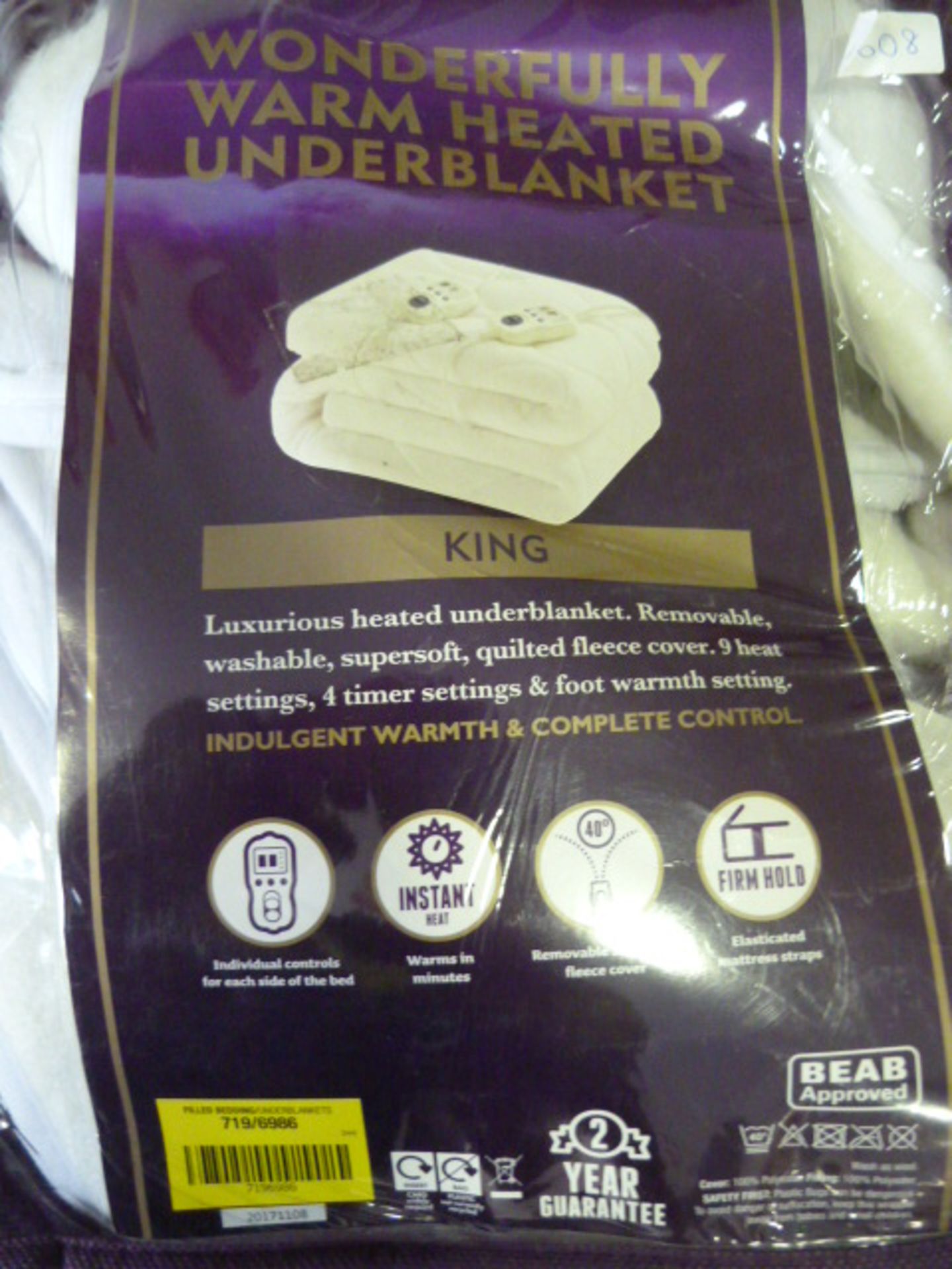 Slumber Down Heated Under Blanket - King Size