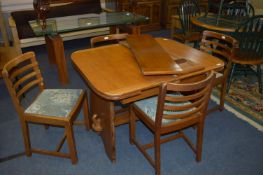 Continental Style Oak Dining Table with Four Match