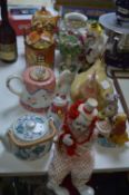 Collection of Decorative Teapots Etc
