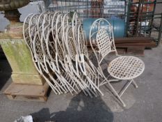 *Nine Metal Garden Chairs (For Repair)