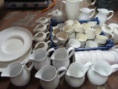*Two Boxes of Assorted White China Jugs, Dishes, e