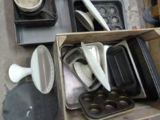 *Box of Assorted Baking Trays and Cake Stands