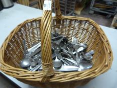 *Basket of Stainless Steel Cutlery