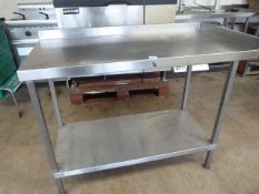 Stainless Steel Preparation Table with Shelf 120x6