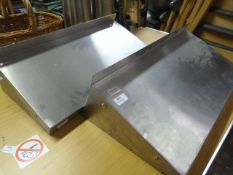 *Two Small Stainless Steel Shelves 60x30cm