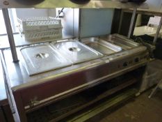 *Bain Marie Serving Station with Shelves