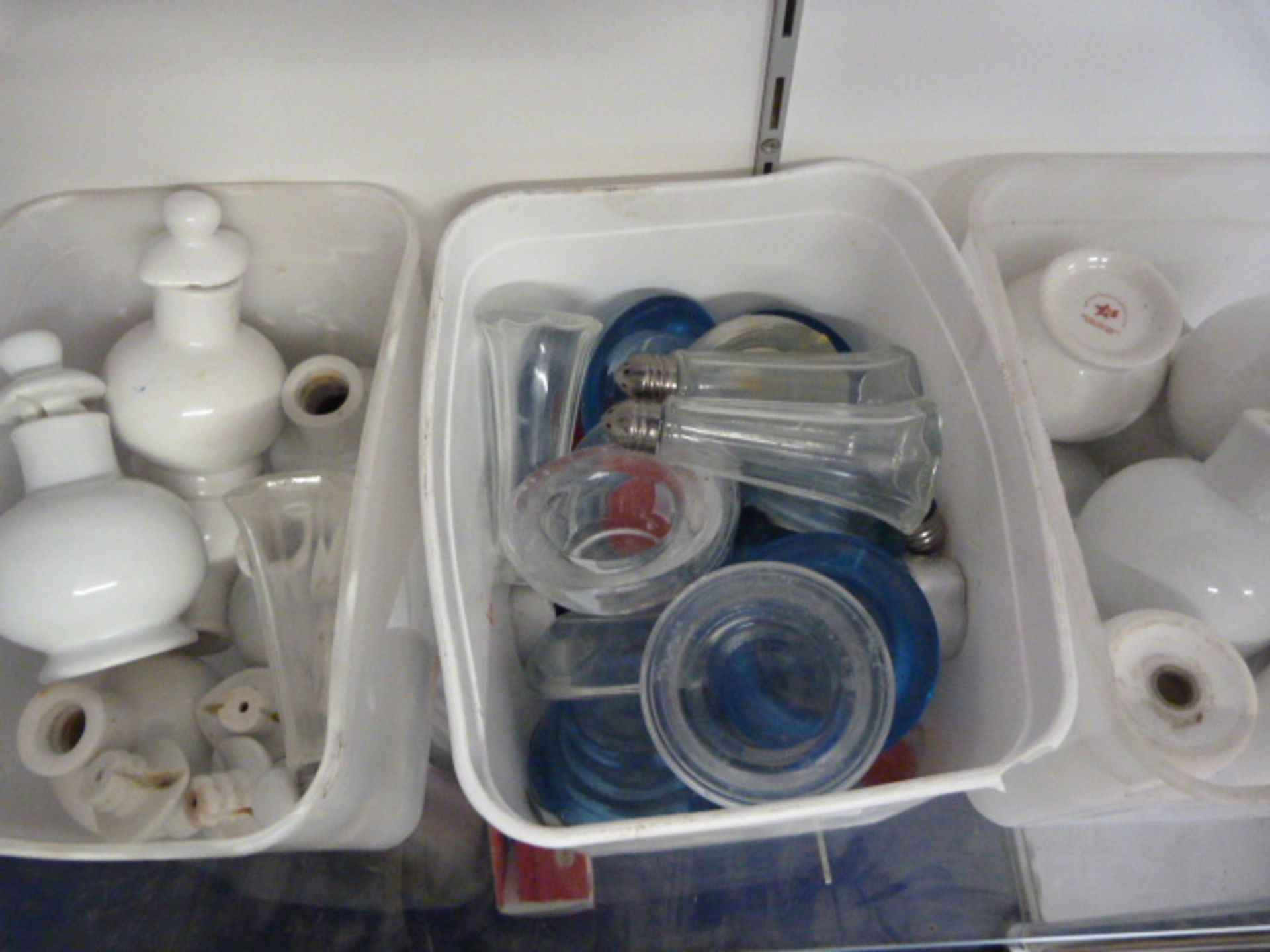 Three Boxes of Ceramic Condiment Bottles, Salt, Pe